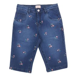 Gini and Jony Girls Blue & Pink Printed Embroidered Capris-image-81