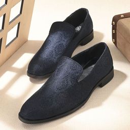 House Of Pataudi Men Embroidered Casual Slip On Mojaris-image-80