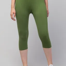 Apraa & Parma Women Green Skinny Fit Capris-picture-35