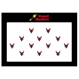 Comet Busters Set Of 12 Crescent-Shaped Designer Bindis - Maroon & Black-4