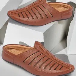 FAUSTO Men Textured Lightweight Mules-46