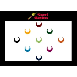 Comet Busters 9 Pcs Reusable Crescent-Shaped Designer Bindis - Multicoloured-5