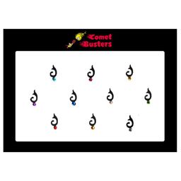 Comet Busters Black Stone Studded Bindis - 10 Pcs-30