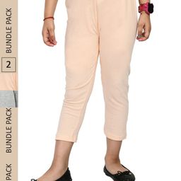 IndiWeaves Girls Pack Of 3 Pure Cotton Capris-picture-27