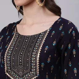 SAK JAIPUR Printed Anarkali Flared Kurta image 3