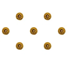 Comet Busters 7 Pcs Embellished Reusable Designer Bindis - Gold-Toned image 2