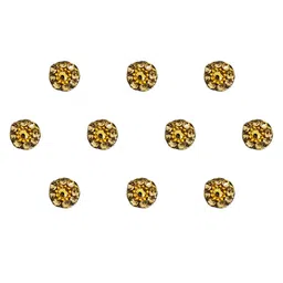 Comet Busters 10 Pcs Embellished Reusable Designer Bindis - Gold-Toned image 2