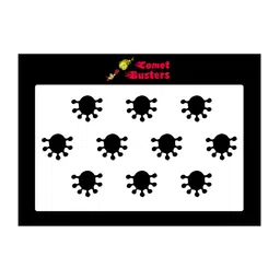 Comet Busters 10 Pcs Reusable Designer Bindis - Black image 2