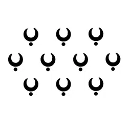 Comet Busters 10 Pcs Reusable Crescent-Shaped Designer Bindis - Black image 3