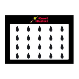 Comet Busters 20 Pcs Reusable Teardrop-Shaped Designer Bindis - Black image 2