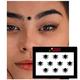 Comet Busters 10 Pcs Reusable Designer Bindis - Black image 3