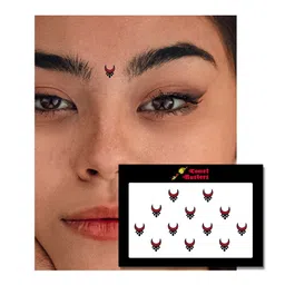 Comet Busters Set Of 12 Maroon Bindis image 3