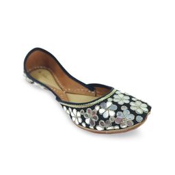 Fulkari Women Embellished Leather Ethnic Mojaris-picture-21