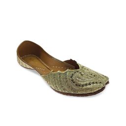 Fulkari Embroidered Leather Mojaris-13