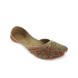 Fulkari Embellished Leather Mojaris-58
