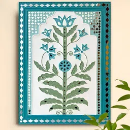 Peepul Tree Blue & White Clay Wall Hanging-27