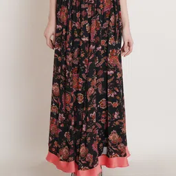 Hive91 Floral Printed A-Line Maxi Skirts-picture-21