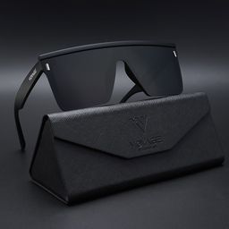 Voyage Unisex Black Lens & Black Wayfarer Sunglasses with Polarised Lens-45