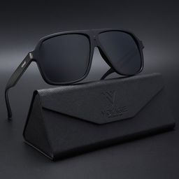 Voyage Unisex Black Lens & Black Wayfarer Sunglasses with Polarised Lens-image-104