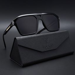 Voyage Unisex Black Lens & Black Wayfarer Sunglasses with Polarised and UV Protected Lens-image-103