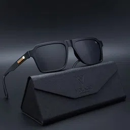 Voyage Unisex Black Lens & Black Wayfarer Sunglasses with Polarised and UV Protected Lens-5