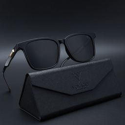Voyage Unisex Black Lens & Black Wayfarer Sunglasses with Polarised and UV Protected Lens-image-101