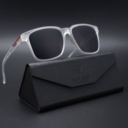 Voyage Unisex Black Lens & White Wayfarer Sunglasses with Polarised and UV Protected Lens-17