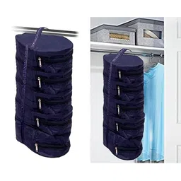 Kuber Industries Blue Parachute Travelling Footwear Organiser-35