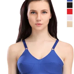 SELFCARE Pack of 5 Cotton Non Padded Cotton Full Coverage Beginners Bra - SN0708-40A-54