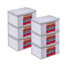 Kuber Industries Grey 6 Pieces Regular Multi-Utility Organisers-1