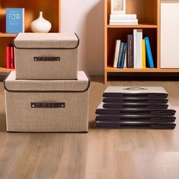 Kuber Industries Brown Set of 6 Regular Drawer Organiser Organisers-60