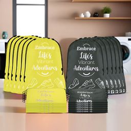 Kuber Industries Yellow & Grey 24 Pieces Printed Multi-Utility Organisers-5