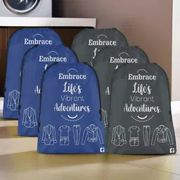 Kuber Industries Black & Blue 6 Pieces Regular Multi-Utility Organisers-8