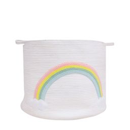 MiArcus Kids White Cotton Rope Storage Basket-39