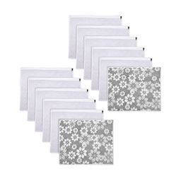 Kuber Industries Grey 12 Pieces Printed Fabric Multi-Utility Organisers-54