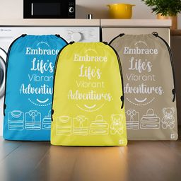 Kuber Industries Yellow & Blue 3 Pieces Printed Multi-Utility Organisers-23