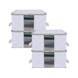Kuber Industries Grey 4 Pieces Regular Multi-Utility Organisers-55