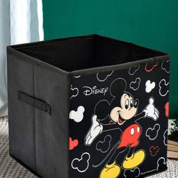 Kuber Industries Black & Red Mickey Mouse Printed Foldable Storage Box-image-30