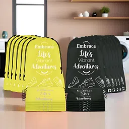 Kuber Industries Yellow & Black 24 Pieces Printed Multi-Utility Organisers-7
