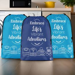 Kuber Industries Blue & White 3 Pieces Printed Multi-Utility Organisers-18
