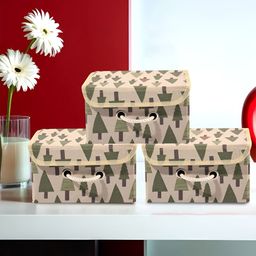 Kuber Industries Cream-Coloured Set of 3 Regular Drawer Organiser Organisers-45