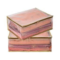 Kuber Industries Gold-Toned 2 Pieces Regular Multi-Utility Organisers-30