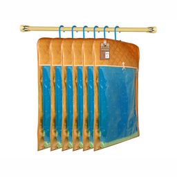 atorakushon Gold-Toned Set of 6 Reusable Clothes Storage Bags Wardrobe Organisers-91