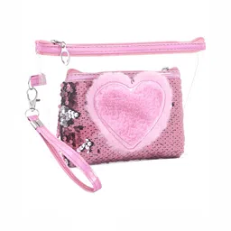 HOUSE OF QUIRK Pink 2 Pieces Printed Makeup  Organisers-20