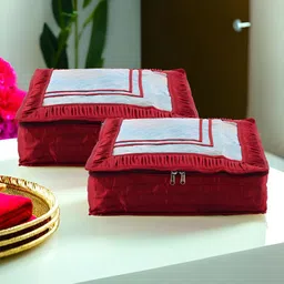 Kuber Industries Maroon Set of 2 Regular Drawer Organiser Organisers-5