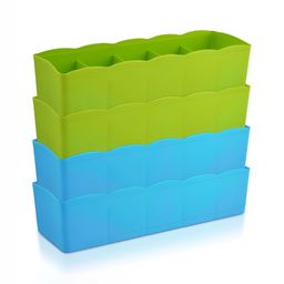 Kuber Industries Green 4 Pieces Reusable Multi-Utility Organisers-23