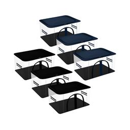 Kuber Industries Black 6 Pieces Printed Multi-Utility Organisers-14