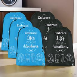Kuber Industries Blue & Black 6 Pieces Printed Multi-Utility Organisers-11