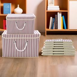 Kuber Industries Cream-Coloured Set of 6 Regular Drawer Organiser Organisers-40