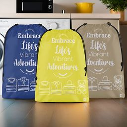 Kuber Industries Yellow & Navy Blue 3 Pieces Printed Multi-Utility Organisers-42